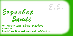 erzsebet sandi business card